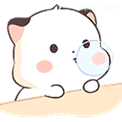 吹泡泡的小猫咪