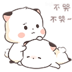 不哭不哭~安慰小猫