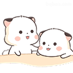两只萌猫贴贴