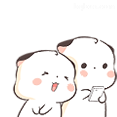 俩小猪看手机笑疯