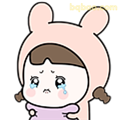 小熊帽女孩哭唧唧