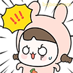 兔耳女孩惊呼表情