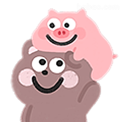 小猪骑熊头