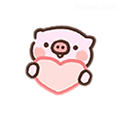 小猪抱心萌萌哒