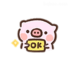 小猪举OK牌