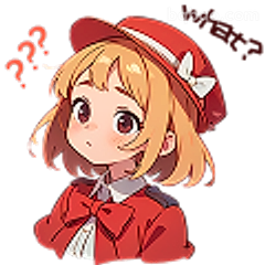 红帽女孩疑惑脸