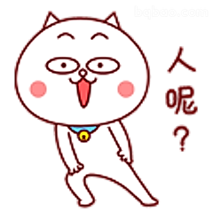 人呢？猫咪歪头问