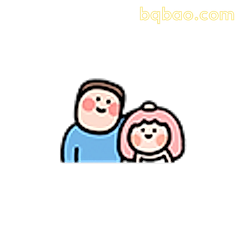 蓝衣男孩粉发女孩贴贴