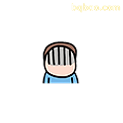 蓝衣条纹头小人