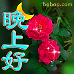 晚上好玫瑰月牙图